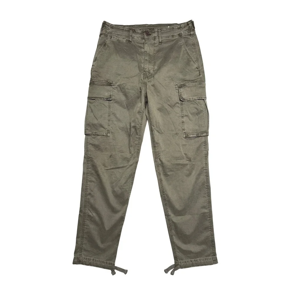 American Eagle Flex Cargo Pants Mens 28x32 Olive Green Straight Leg